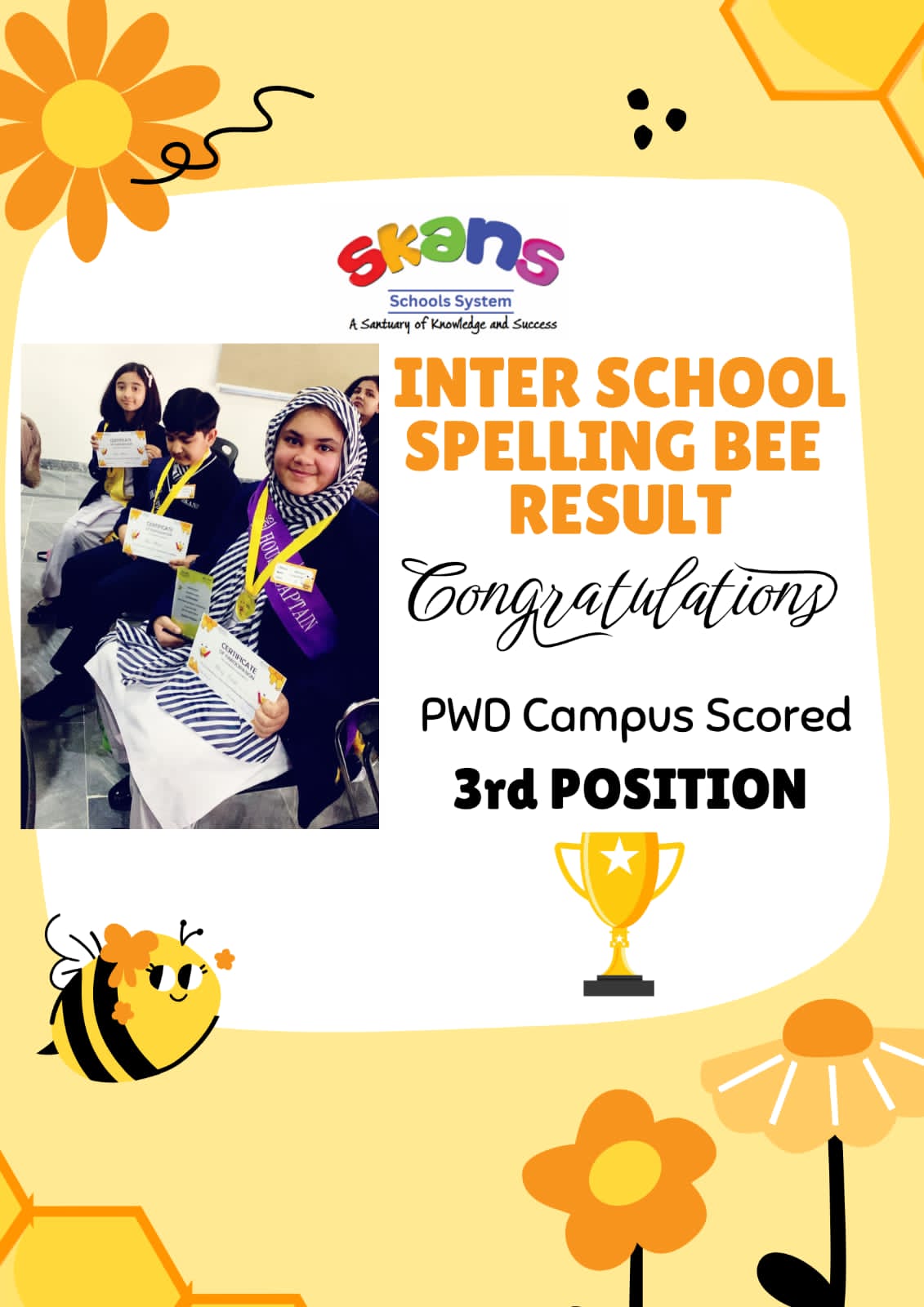 Spelling Bee Result Announcement